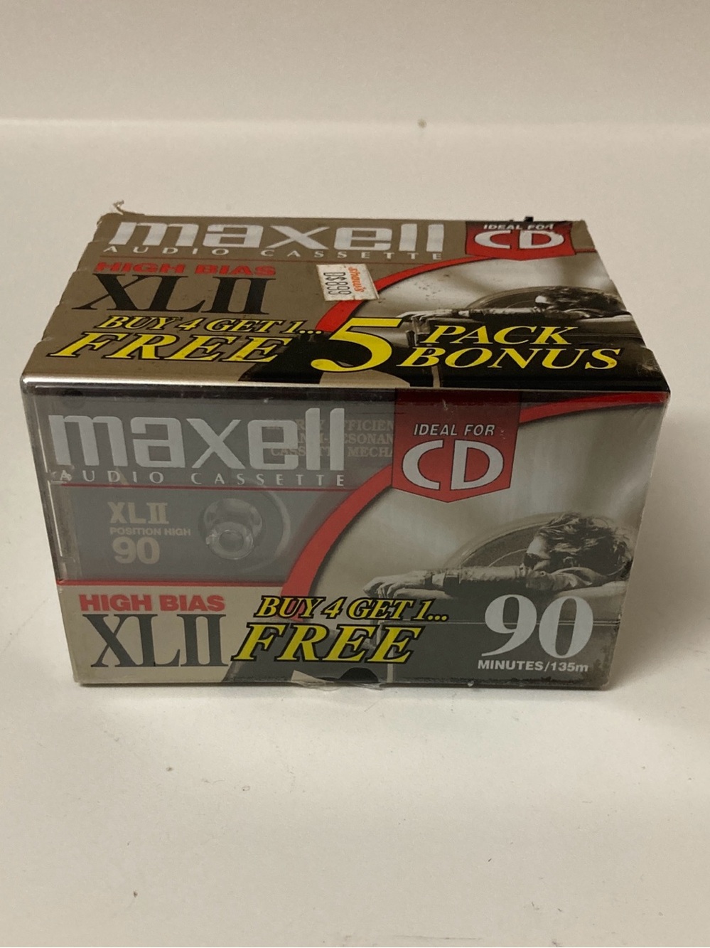 New Sealed 5 pack Maxell XL ll 90 Cassette Tapes Type ll